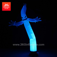 360 gonflable 4.5m de haut blanc fantôme Air ciel danseur géant publicité gonflables avec ventilateur de danseur d'air à vendre