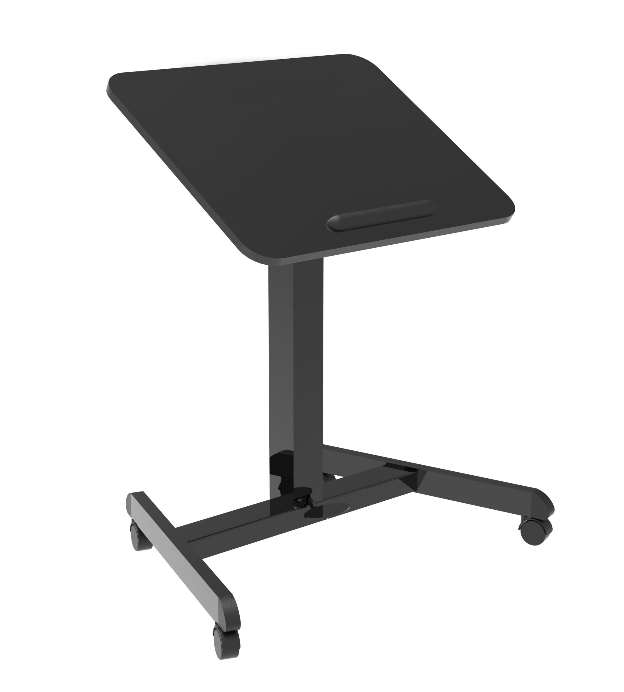 Height Adjustable Mobile Workstation with Tiltable desktop