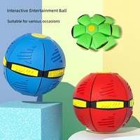 Jouet interactif lumineux en forme de soucoupe volante, en plastique déformable, anti-stress, souple, balle à marcher, frisbee de décompression pour jeunes enfants