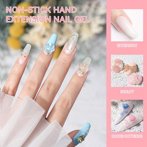 Nude White Clear Jelly <b>Nail</b> <b>Kit</b> with LED Lamp Non Stick Gel Builder for DIY French 3D <b>Nail</b> Art - Product Image 6