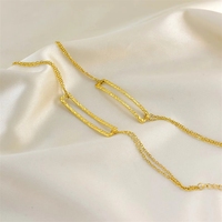 Pulseras de Acero Inoxidable con Baño de Oro de 18K, Joyería Delicada y Versátil para Mujer, Regalo para Novias