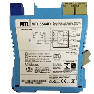 แหล่งจ่ายไฟรีพีทเตอร์แบบใหม่ของแท้, ช่องสัญญาณเดียว, เอาต์พุต 4/20 มิลลิแอมป์, 2 เอาต์พุต, ชิ้นส่วนอิเล็กทรอนิกส์ MTL5544D - Product Image 1