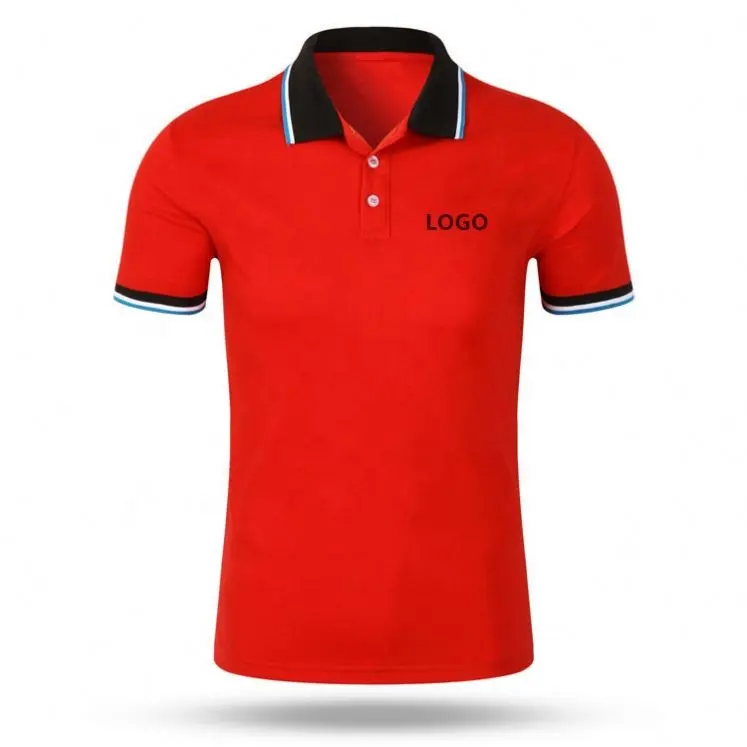 Polo de golf de hombre de uniforme de algodón 100% personalizado de alta calidad de impresión con logotipo bordado polos para hombre