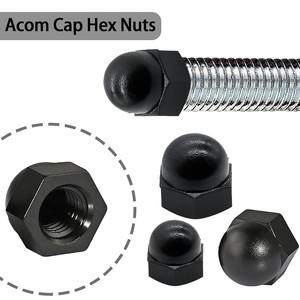 <span class=keywords><strong>Écrous</strong></span> hexagonaux en nylon, type acorn, à <span class=keywords><strong>tête</strong></span> bombée décorative, <span class=keywords><strong>pour</strong></span> la protection des goujons et boulons hexagonaux - Product Image 2
