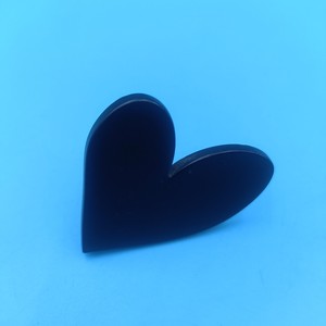 Heart Shaped Furniture Handle <b>Black</b> Plastic Wardrobe Drawer <b>Knob</b> Contemporary Design Durable Hardware Accessory - Product Image 3