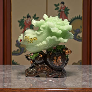 Jade Cabbage Folk Art Sculpted Customized Epoxy <b>Resin</b> Figurine Home & Business Gift Decoration - Product Image 4