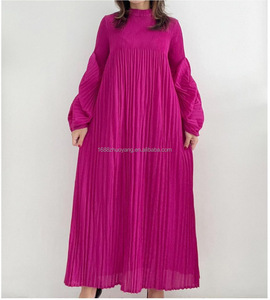 Fabricante de Ropa Zhuoyang, Vestidos Casuales a Medida para Mujer, Tallas Grandes, Vestidos Plisados Estilo <span class=keywords><strong>Issey</strong></span> <span class=keywords><strong>Miyake</strong></span> - Product Image 3
