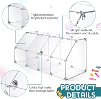 Boîte à bonbons en acrylique compartimentée, présentoir pour aliments secs, présentoir de vente au détail pour beignets, biscuits, compartiments pour bonbons, chocolat, céréales, haricots