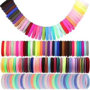 CUSTOMIZE All-match FashionHair Colour Seamless Cute Elastic 2-10CM Hair Tie Daily Life Basic Rubber Band For Girls Women