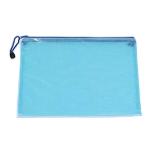 Sac en maille PVC personnalisé avec fermeture éclair givrée/transparente, étui à crayons en plastique - Product Image 4