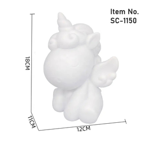 Cadeau de Noël : <span class=keywords><strong>Tirelire</strong></span> <span class=keywords><strong>Licorne</strong></span>, Figurine Blanche pour Fluid Art, Figurine d'Ours Vierge Écologique pour Bricolage et Atelier Artistique - Product Image 5