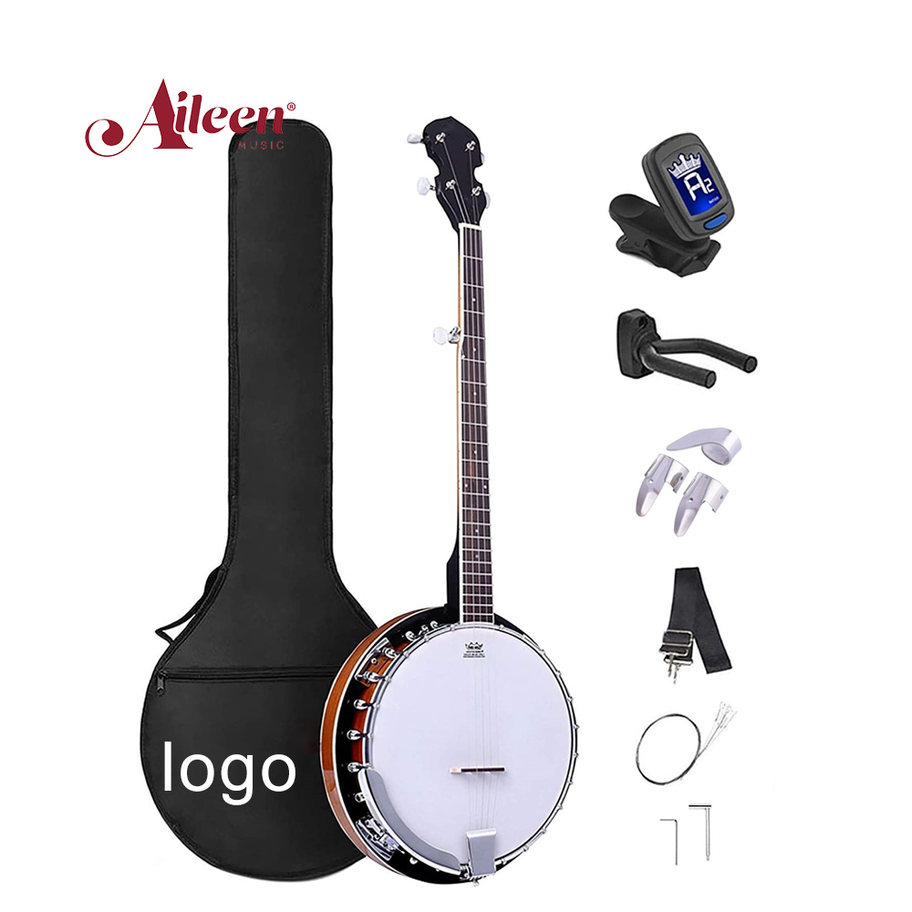 High Quality 5 String Banjo with Maple Back, Mahogany Neck & Ebony