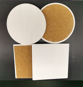 High Quality Customized Ceramic Sandstone Coasters with Cork Base OEM&ODM Water Absorbing Coaster for Sublimation