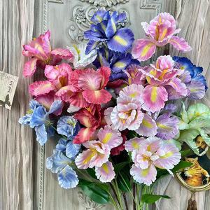 Alice Iris <b>Artificial</b> <b>Silk</b> <b>Flowers</b> Wedding Decor High End Floral Arrangement Home Decoration Photography Props - Product Image 1