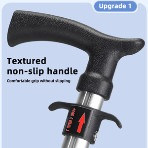 <span class=keywords><strong>Silla</strong></span> <span class=keywords><strong>para</strong></span> caminar, asiento de bastón plegable de aleación de aluminio, altura ajustable, ayuda de movilidad ligera <span class=keywords><strong>para</strong></span> personas mayores y descanso al aire libre - Product Image 2
