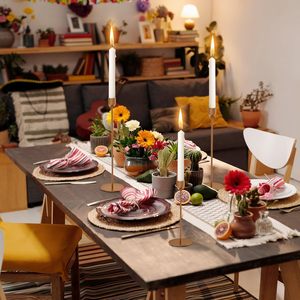 เชิงเทียนงานแต่งงานทำมือ 3 ชิ้น/ชุด ตกแต่งคริสต์มาส โลหะสีทอง พิมพ์ลายซิลค์สกรีน ปรับแต่งได้ วางบนโต๊ะ - Product Image 5