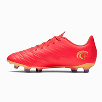 Chaussures de football en cuir synthétique respirant en cuir PU fabriquées par le fabricant, chaussures de football tendance pour hommes