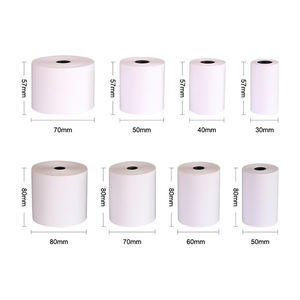Rotolo di carta termica pos termal 57x40 economico 57mm con logo per bancomat registratore di cassa - Product Image 2