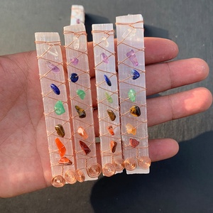 7 चक्र Selenite हीलिंग क्रिस्टल बजरी चक्र हीलिंग छड़ी कच्चे Selenite छड़ी के साथ चिपक जाती है की छड़ी के लिए योग ध्यान - Product Image 2