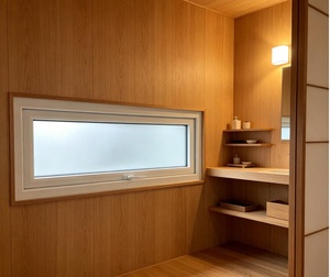 Fenêtre à auvent <span class=keywords><strong>en</strong></span> PVC série 60, intérieur blanc et extérieur imitation <span class=keywords><strong>bois</strong></span>, finition bicolore <span class=keywords><strong>pour</strong></span> la ventilation de la maison - Product Image 6