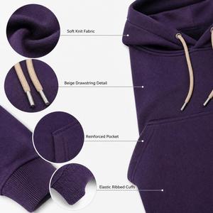 Sudadera con Capucha para Hombre, Color Morado Oscuro, con Cordones en Contraste y Corte Holgado, para Colecciones de Ropa Urbana y Deportiva - Product Image 5