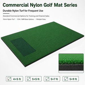 Tapis de frappe en nylon remplaçable, norme commerciale, 15 mm, base en gazon synthétique EVA NBR, pour simulateur de <span class=keywords><strong>golf</strong></span>, fourniture pour distributeurs - Product Image 2