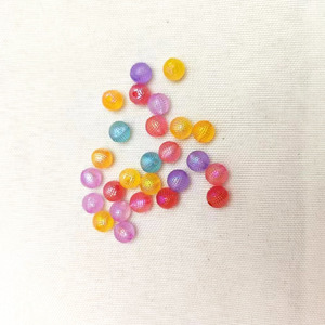 Acrylic Round <b>Beads</b> 8mm Transparent Ab Color Iridescent For Jewelry Making Bulk Loose <b>Beads</b> - Product Image 1