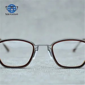 Teenyoun方形透明镜片眼镜架男女醋酸钛复古眼镜男士光学眼镜架眼镜