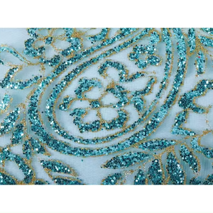 Shaoxing Keqiao 100%Polyester Digital Printing <strong>Glitter</strong> Sequin Foil Mesh <strong>Fabric</strong> for Garment - Product Image 1