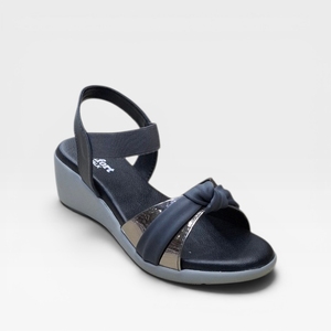 Stylish Women Black Wedge Heel <b>Sandals</b> Elegant Bow Strap Slingback Open Toe Soft Cushion Lightweight Anti Slip Shoes for Daily - Product Image 3