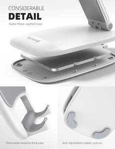 Lamicall DP13 Stable Desktop Phone Stand Foldable Mobile Holder Adjustable Tablet <strong>Bracket</strong> Dock Mount Cradle Bedside Nightstand - Product Image 6