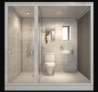 Salle de bain sanitaire préfabriquée portable de luxe Toilettes mobiles modulaires Cabine de douche