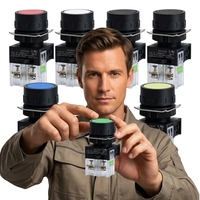 Nouveau en stock KACON K30-27-RF Bouton poussoir rond plat éclairé 220VAC Expédition rapide