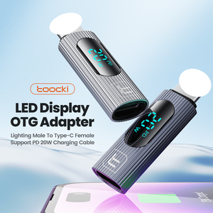 Conector de Carga Rápida Toocki de 20 W, <span class=keywords><strong>Adaptador</strong></span> <span class=keywords><strong>USB</strong></span>-<span class=keywords><strong>C</strong></span> Hembra con Pantalla Digital Inteligente para Carga y Sincronización de Datos de iPhone de <span class=keywords><strong>Apple</strong></span> - Product Image 2