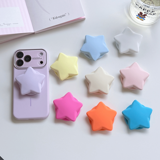 Star Shaped Silicone Magnetic  Phone Grip Stand Silicone Magnetic Hand Grip Phone Holder