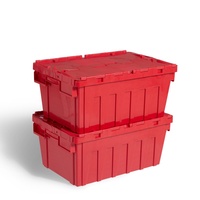 Conteneur en PP avec couvercle attaché TSS-TBX, écologique, coloré, empilable, emboîtable, capacité de charge de 45 L, 30 kg, boîtes personnalisées imprimées en soie