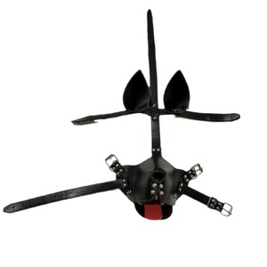 Máscara de Cuero Sintético SM para Perro, Máscara de Cabeza de Animal Punk para Fiesta, Cosplay, Disfraz de Halloween, Accesorio - Product Image 3
