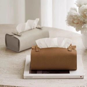 Nuevo Diseño de Moda, Cubierta para Pañuelos de Cuero PU Estilo Nórdico, Organizador de Pañuelos para Escritorio, Sala de Estar, Cocina, Impermeable, para Coche - Product Image 2
