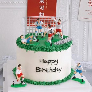 Décorations de gâteau pour joueurs de football, accessoires de pâtisserie, jouets sportifs populaires pour la pâtisserie, décorations de gâteau en acrylique sur le thème du football - Product Image 1
