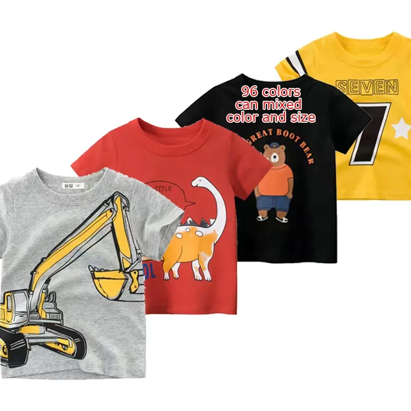 Bulk Teenage Car Dinosaur Toddler Boys Clothing Bebek Baby Boy Clothes Infants 100% Cotton Vintage T Shirt for Baby Boy T-shirts