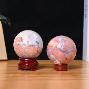 Esferas de Cristal Curativas de Alta Calidad, Esferas de Cristal de Ágata Rosa Druzy para Decoración - Product Image 3