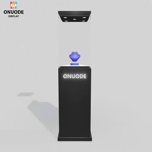 Vitrine de Musée Moderne en Bois Noir Haut de Gamme Personnalisée, Présentoir Élégant avec Éclairage LED pour Montres et Bijoux - Product Image 1