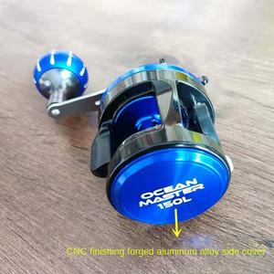 รอกตกปลาโลหะ8-ตลับลูกปืนนอกชายฝั่ง, รอกตกปลาแม่เหล็กแบบดรัมเบรกเกมใหญ่รอกตกปลาทะเลลึกปลาทูน่าน้ำเค็มสำหรับเหยื่อปลาคาร์พ - Product Image 2