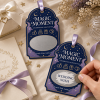 Cartes à gratter personnalisées découpées sur mesure avec estampage à chaud – Cartes cadeaux à gratter promotionnelles pour mariages et fêtes