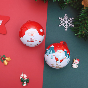 Gift Packing Christmas Ball Tin Box Kids Candy Packing Tin Metal Ball Box <b>Iron</b> Tinplate Ball Box Xmas Tree Decoration - Product Image 4