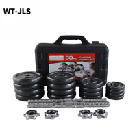 Mancuernas Ajustables de 25 kg para Entrenamiento de Brazos, Gimnasio, Barra con Pintura Negra, Juego de Mancuernas de 50 kg