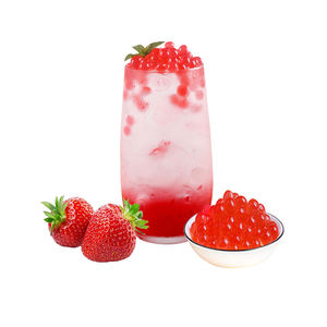 Ingrédients de haute qualité pour Bubble Tea : Perles de boba éclatantes à la fraise, gelée de plantes et ingrédients aromatisés aux fruits, avec sirop et additifs sucrés - Product Image 6