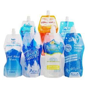 Custom Drink Packaging sacchetto liquido di plastica Stand up Pouch con beccuccio Flip Top manico tappo - Product Image 5