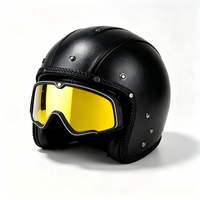 Casque Moto Ouvert 3/4 Style Rétro Vintage Cruiser pour Hommes et Femmes – Idéal pour la Conduite Hivernale – Offre Spéciale