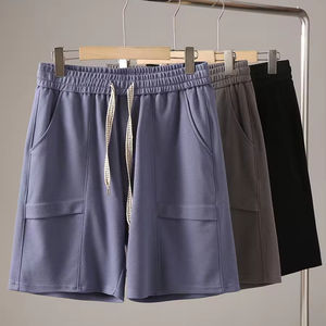 Pantalones Cortos Deportivos Personalizados de Algodón con Cordón, Pantalones Cortos Cargo para Hombre - Product Image 1